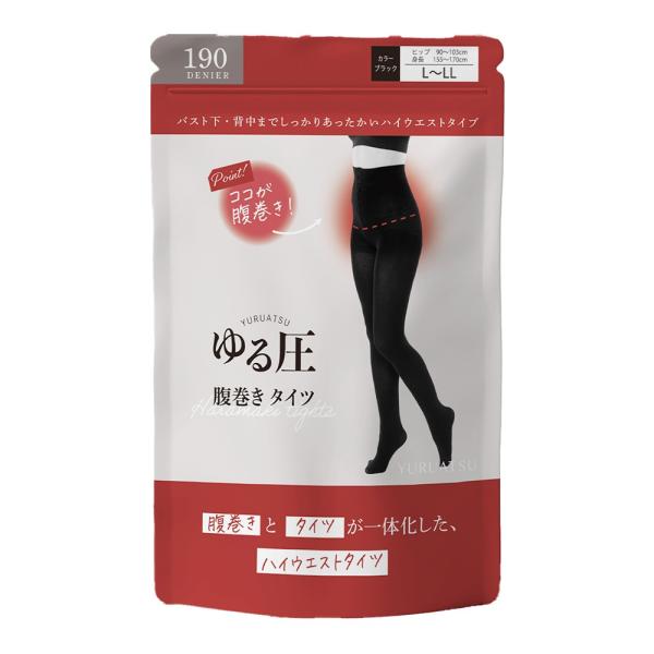 グローバル・ジャパン ゆる圧腹巻きタイツ L-LL ブラック