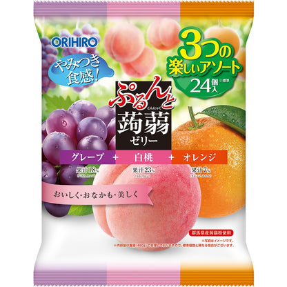 ぷるんと蒟蒻 グレープ+白桃+オレンジ