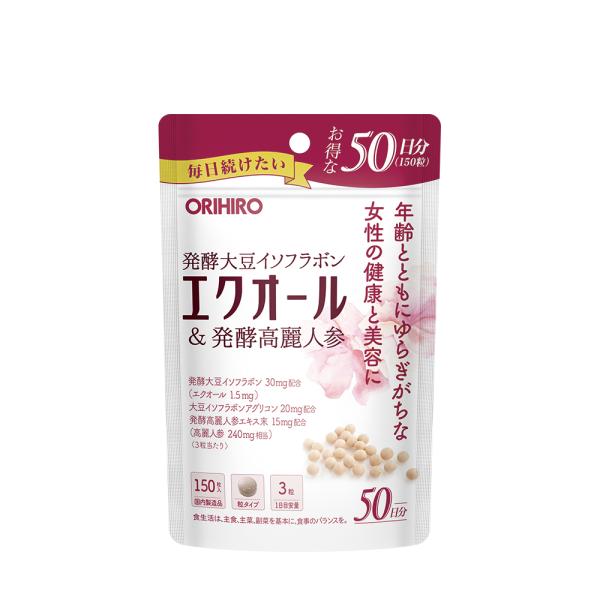 オリヒロ エクオール&発酵高麗人参徳用 150粒