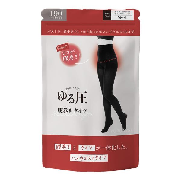 グローバル・ジャパン ゆる圧腹巻きタイツ　M-L　ブラック