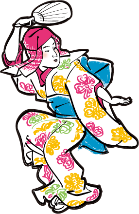 踊っている女性のアイコン